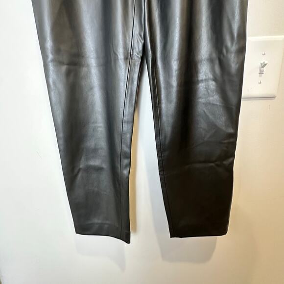 Zara Women's Faux Leather Belted Pants Size XS – NWOT, Chic Black Retro - Picture 6 of 10